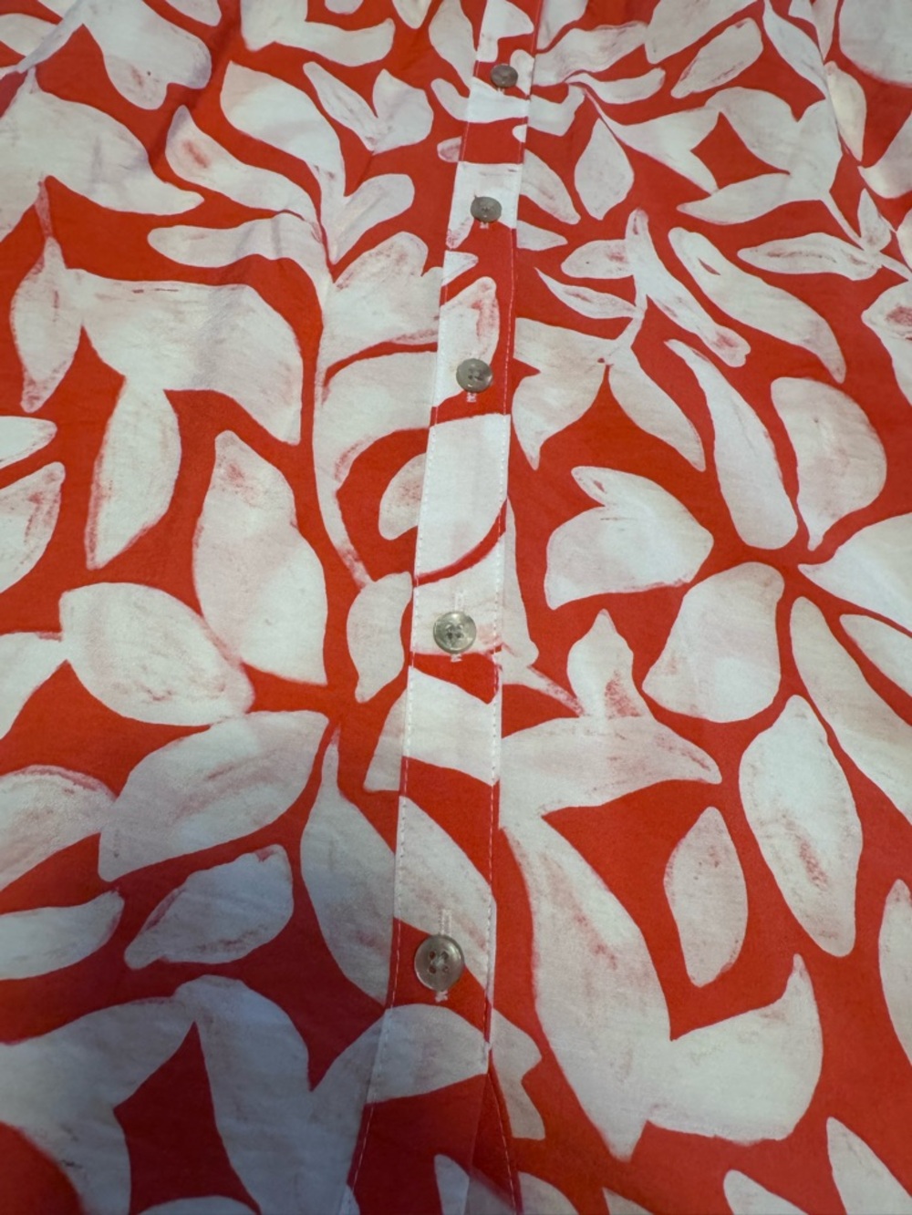 Sonoma Coral and White Floral Midi Skirt - Picture 3 of 5